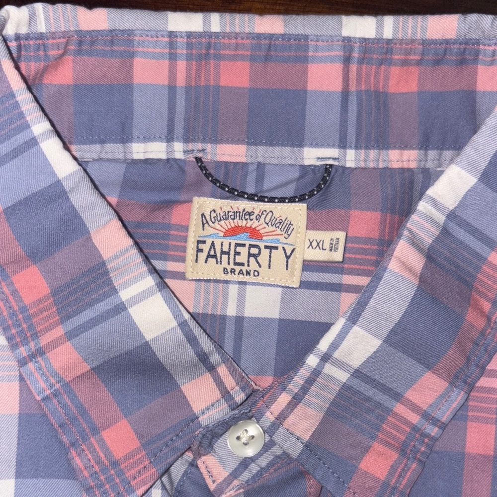 Faherty Multicolor Plaid Button Down Shirt - image 5